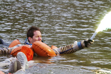 Thomas Pesquet during survival training