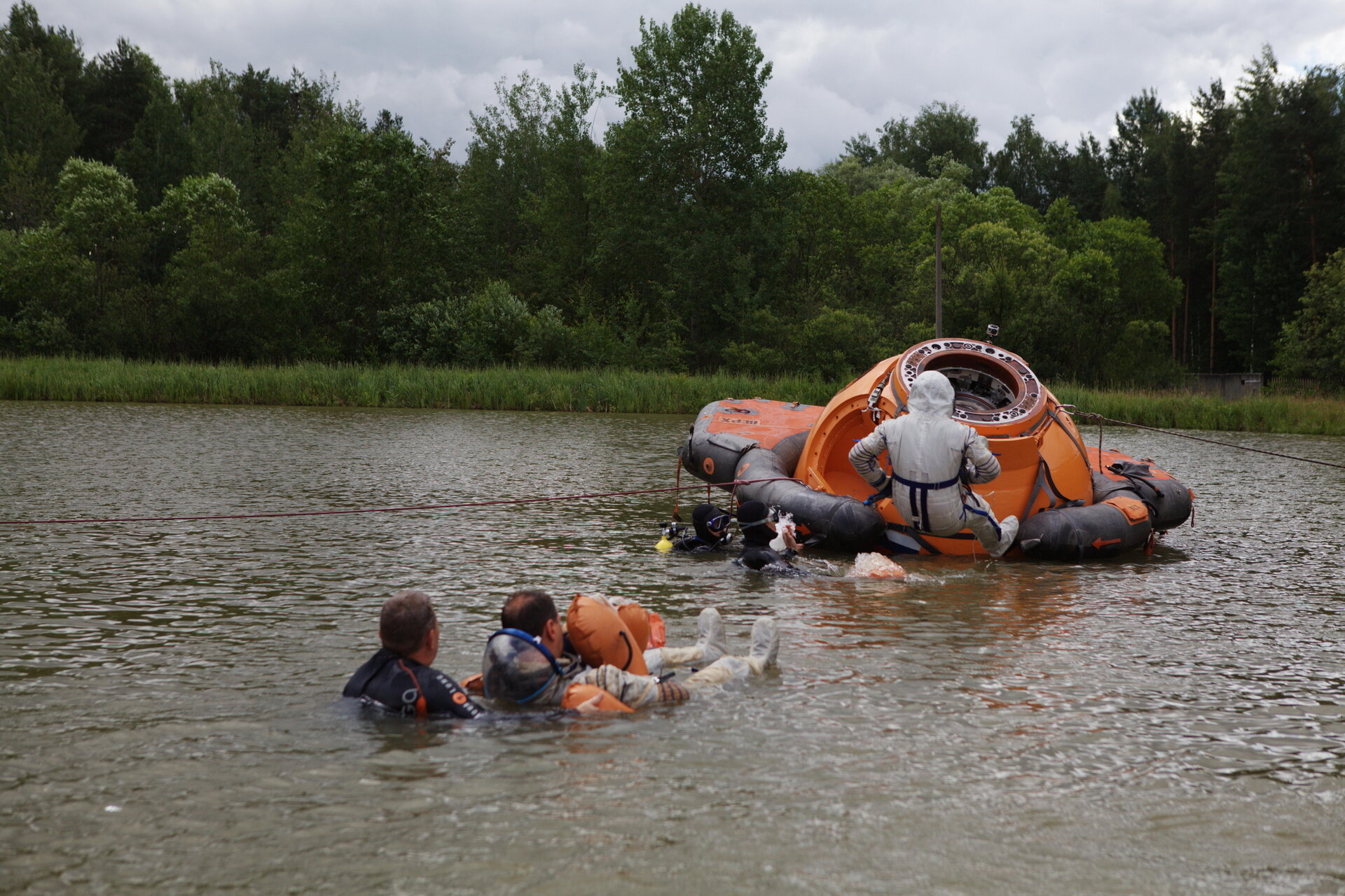 Thomas Pesquet during survival training