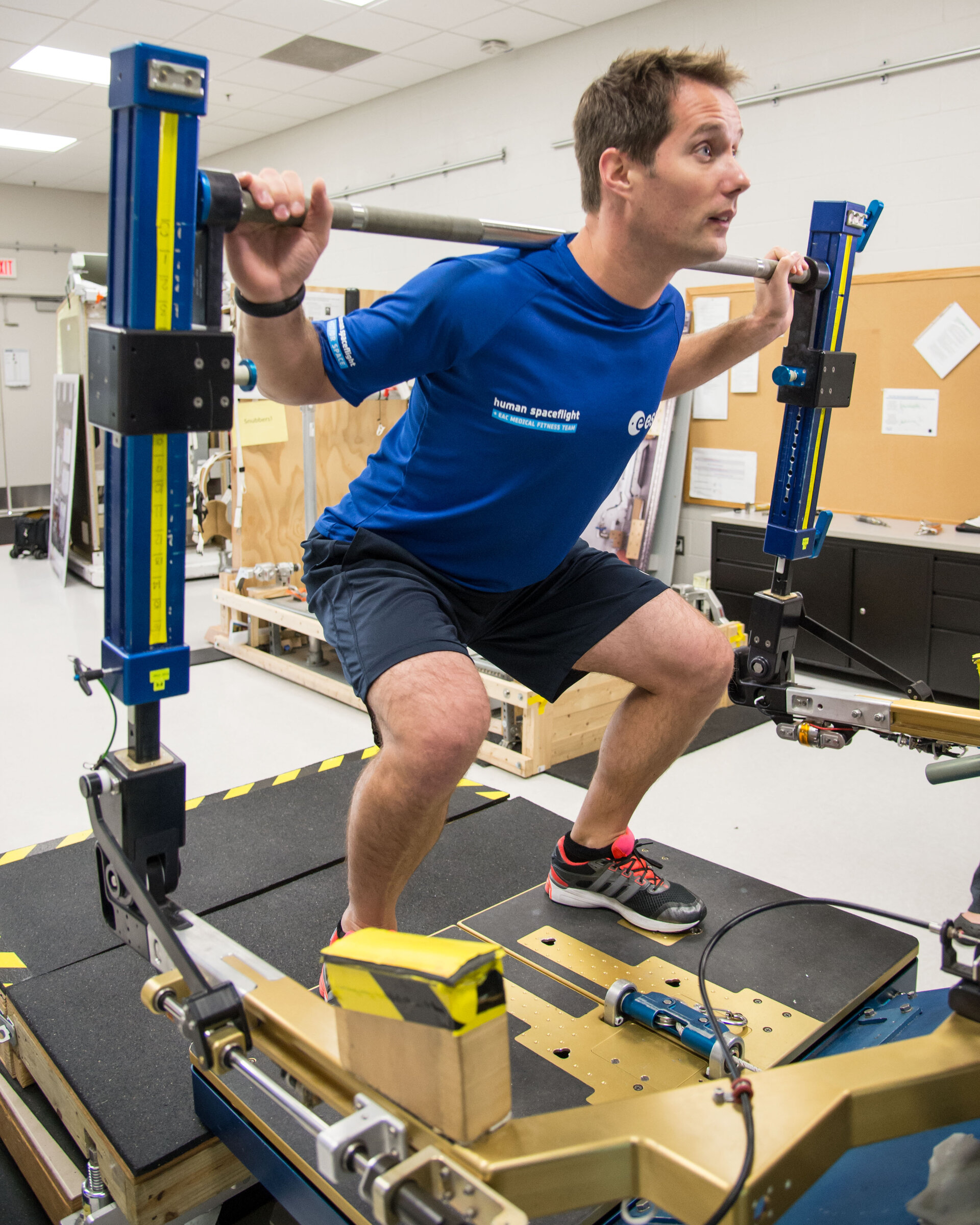 Thomas Pesquet participates in a training session