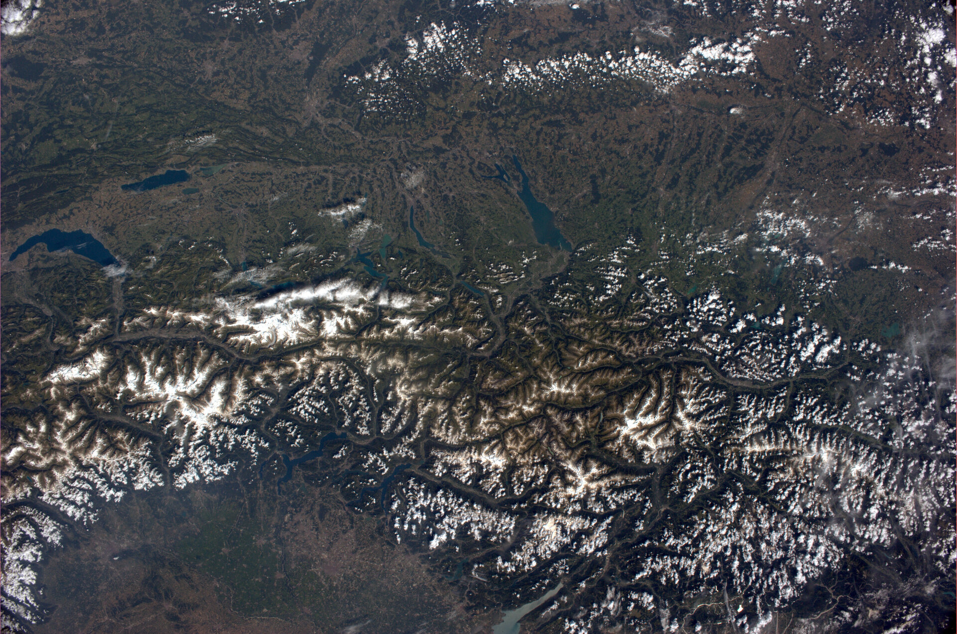 Alps from space