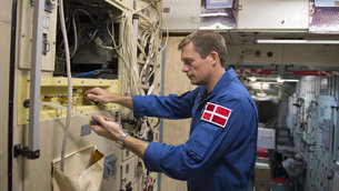 Den danske astronaut Andreas Mogensen under træning