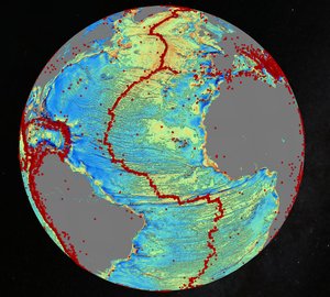 Atlantic bed imprinted in gravity