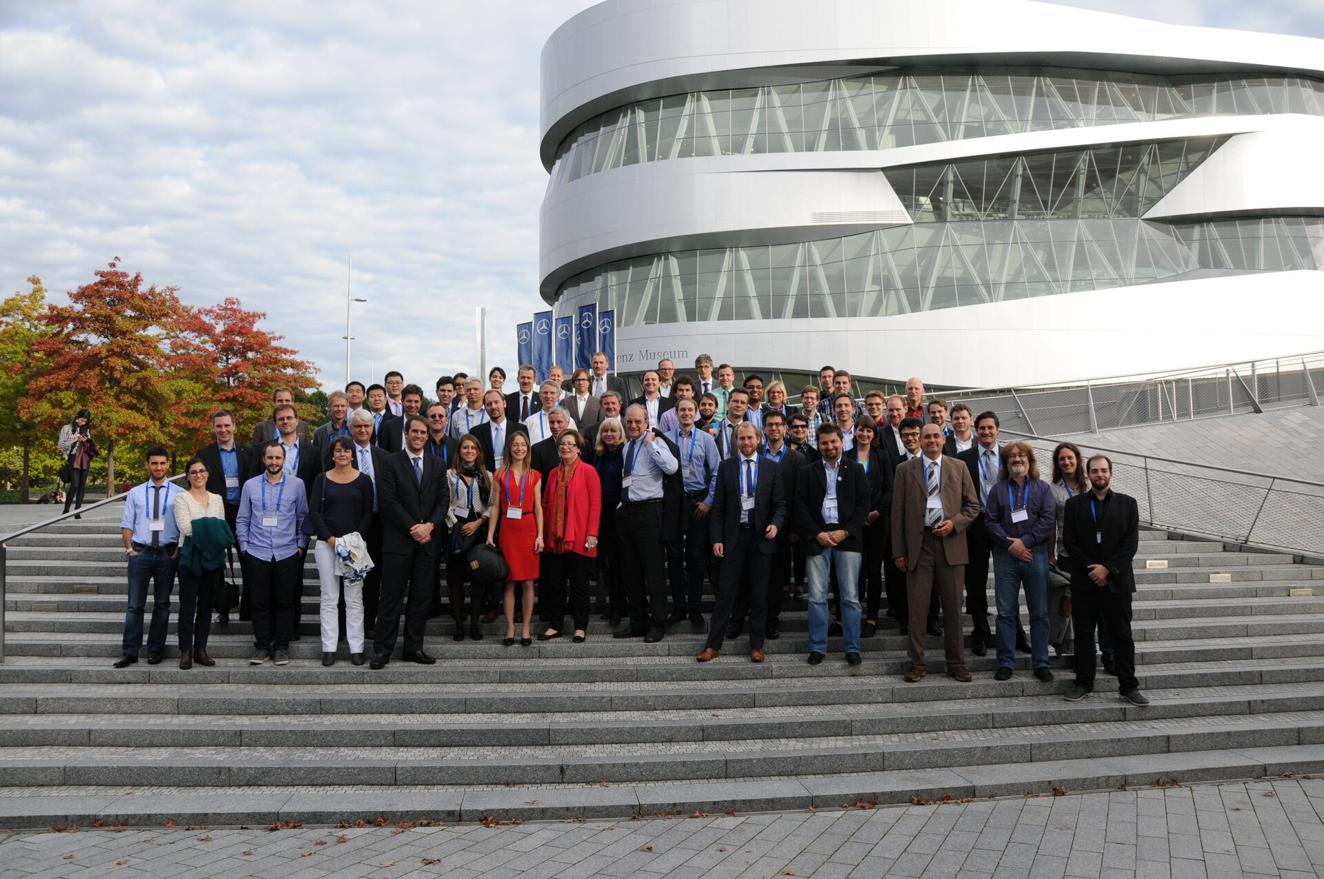 Group Photo at the Mercedes Museum