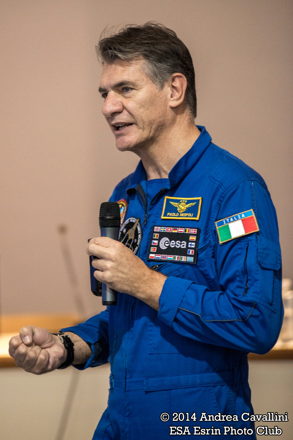 Paolo Nespoli alla Notte dei Ricercatori 2014 all'ESA-ESRIN di Frascati