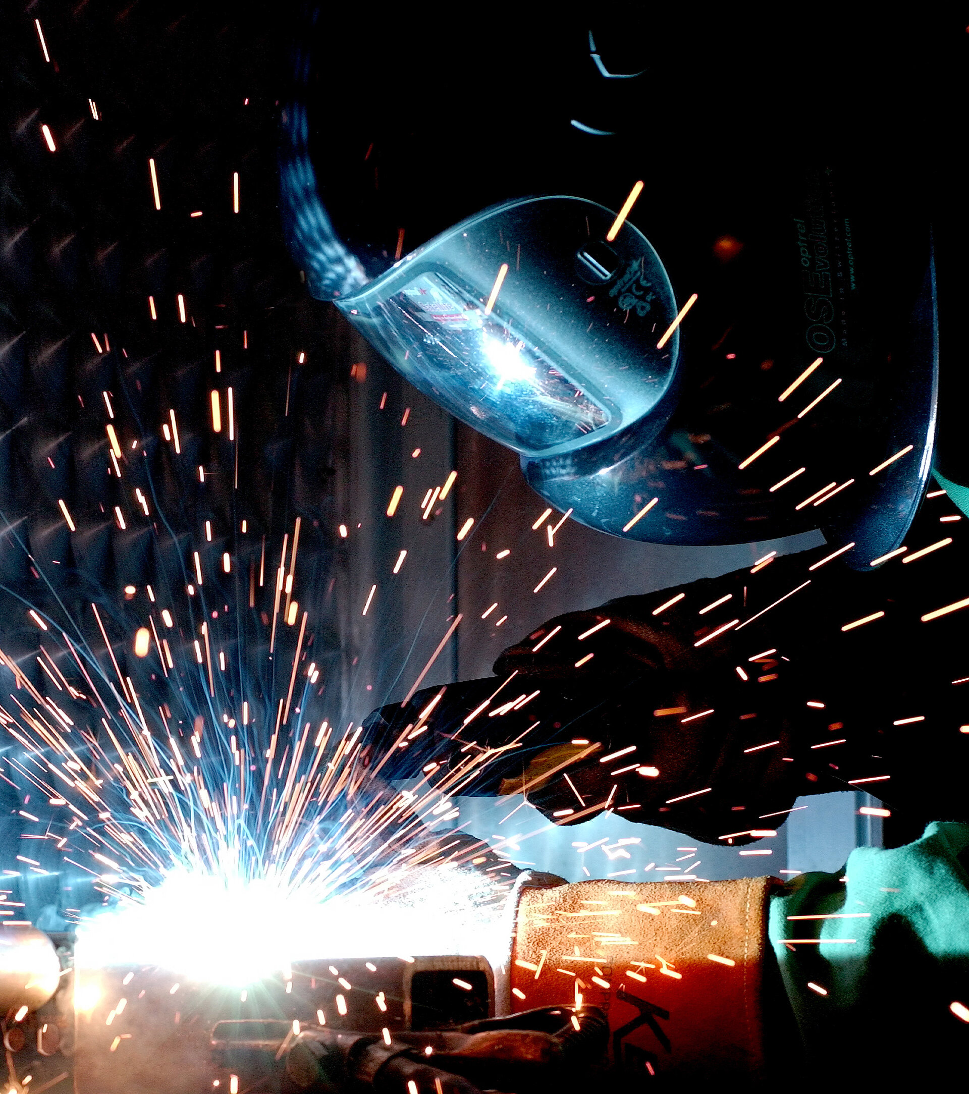 Welder at work