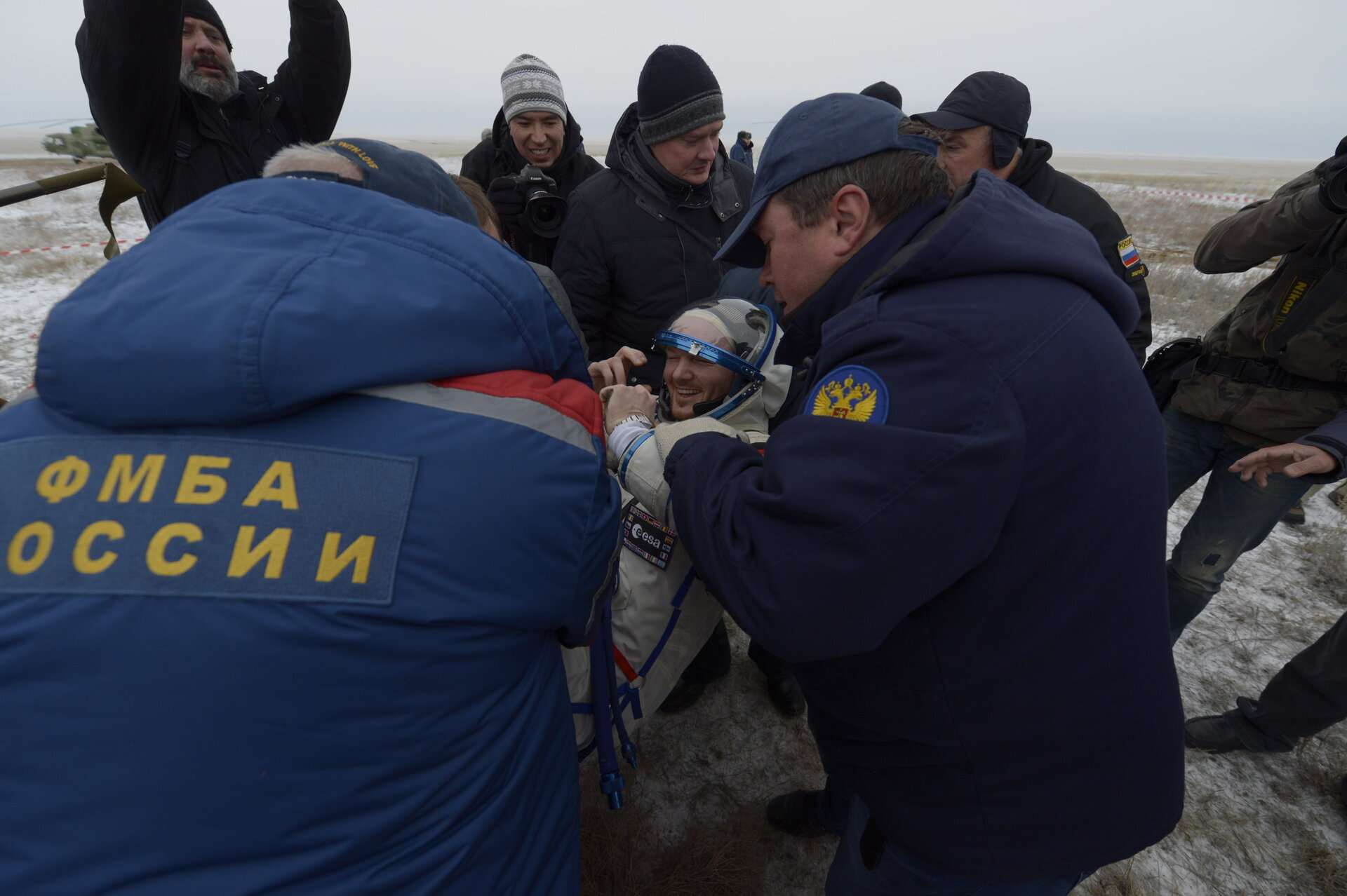 Alexander Gerst after landing