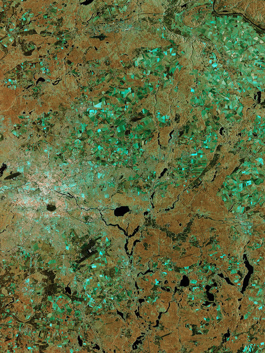 The 100th link was tested with real Sentinel 1A Synthetic Aperture Radar images such as this one of Berlin  – acquired in November 2014 as part of the first link tests (Copernicus data/ESA)