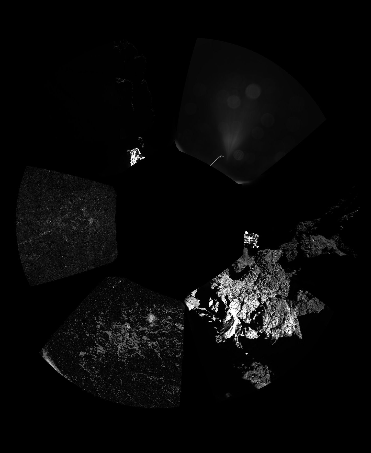 Kometa 67P/C-G, první panorama