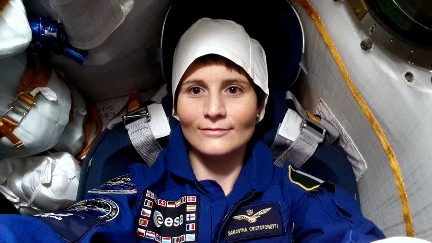 Samantha in Soyuz