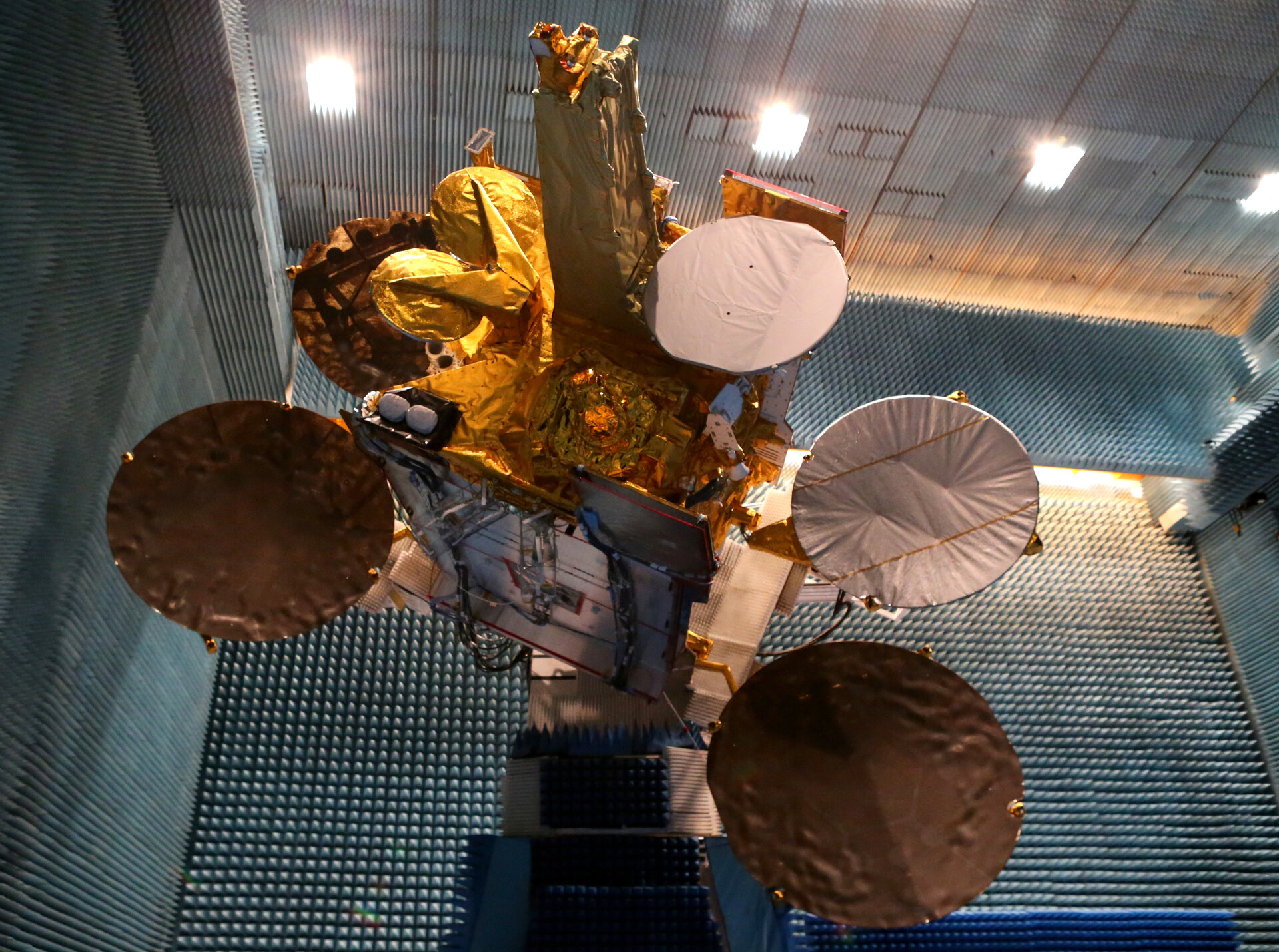 The Eutelsat-9B/EDRS-A satellite after passing crucial readiness tests for space