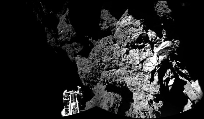 Philea's selfie fra kometoverfladen