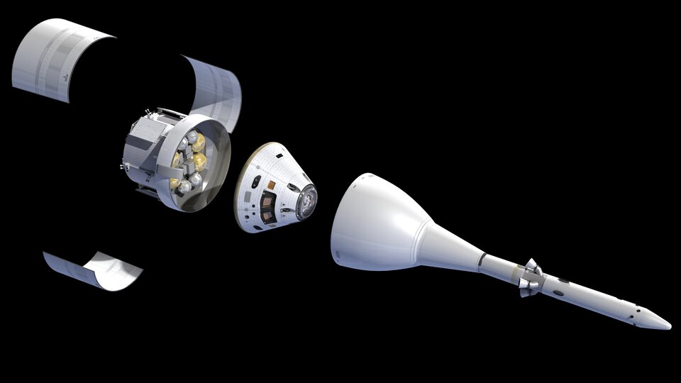 Orion i moduł serwisowy ESA