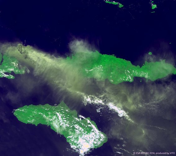 Proba-V images Indonesian volcano