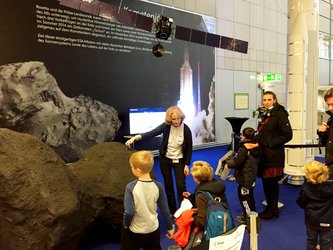 Rosetta-Stand beim Airlebnis-Tag am Frankfurter Flughafen 