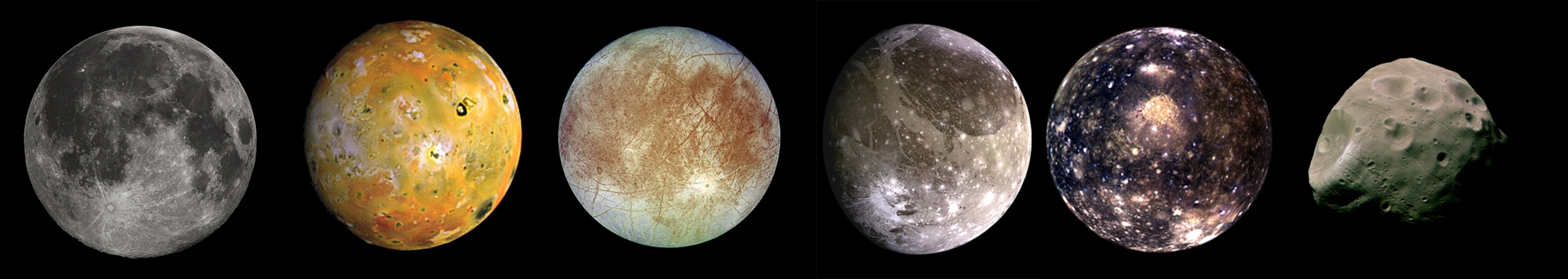 Examples of moons in the Solar System
