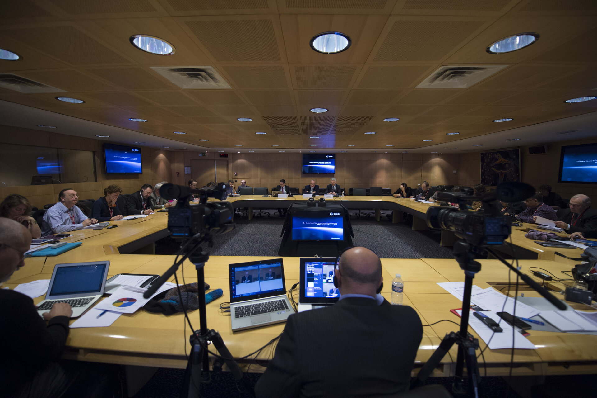 Jean-Jacques Dordain during the annual press briefing on 16 January 2015