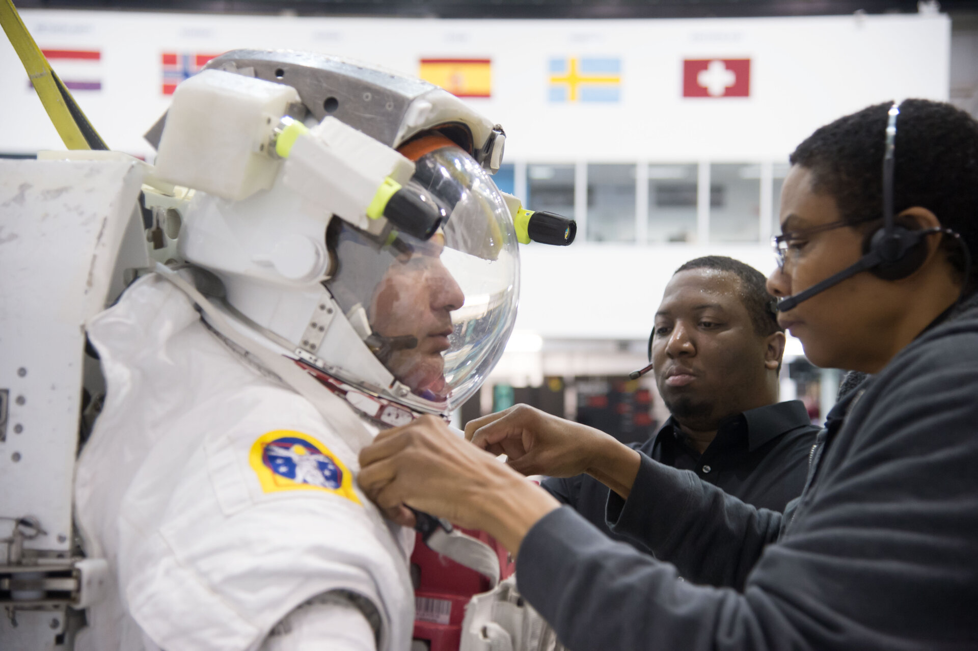 Luca Parmitano during training for INC-49/INC-50 ISS EVA Maintenance run