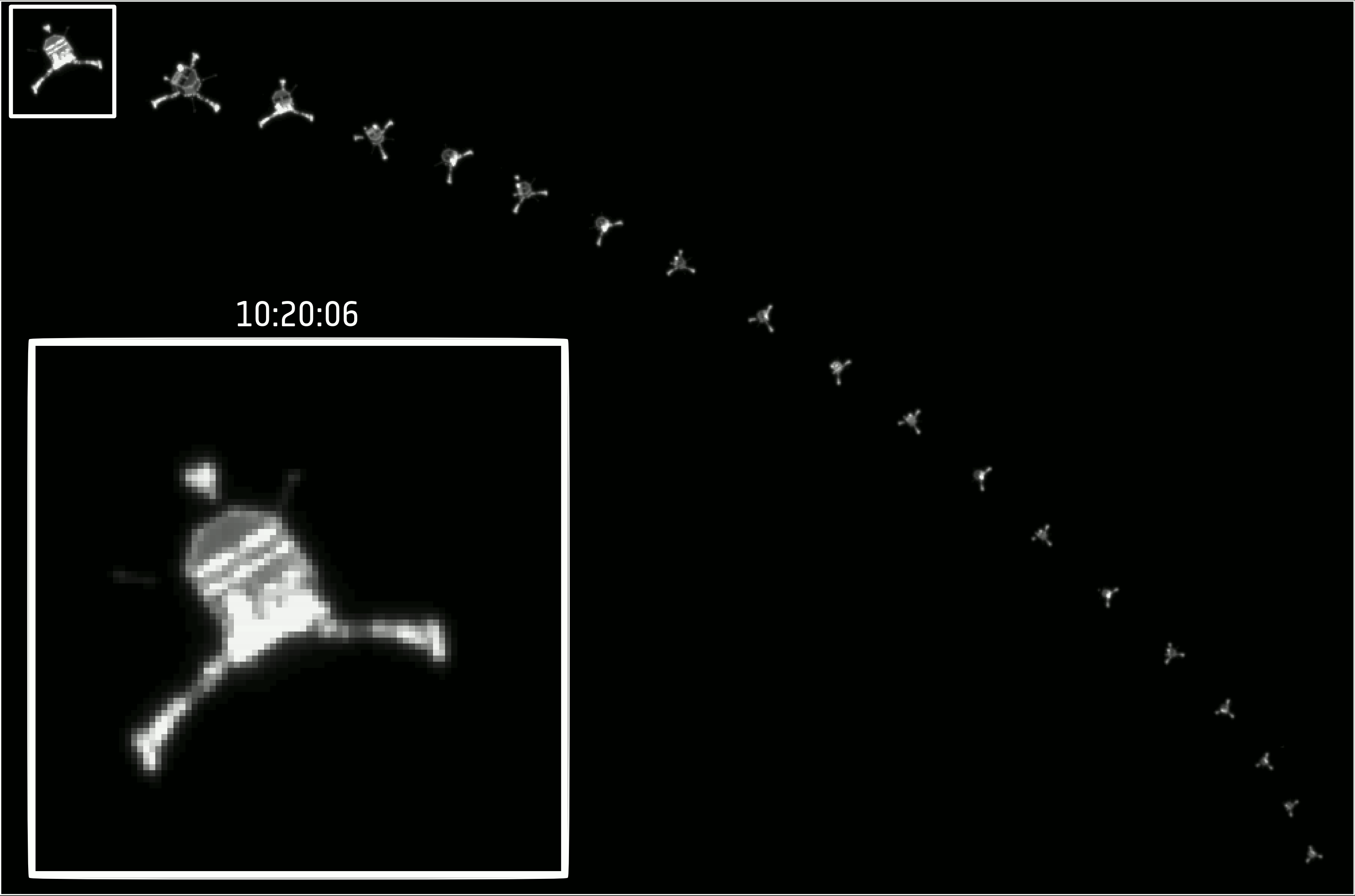 Philae descends to the comet