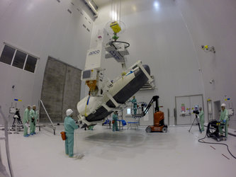 Preparing IXV for installation on its payload adapter