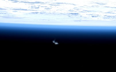 ATV-5 reentry seen from Space Station