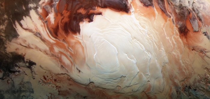 Title Cappuccino swirls at Mars’ south pole