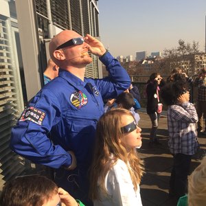 Alexander Gerst views eclipse