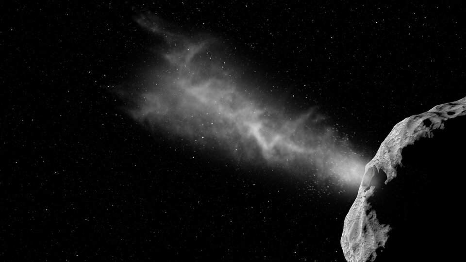 Vue d'artiste d'une collision avec un astéroïde