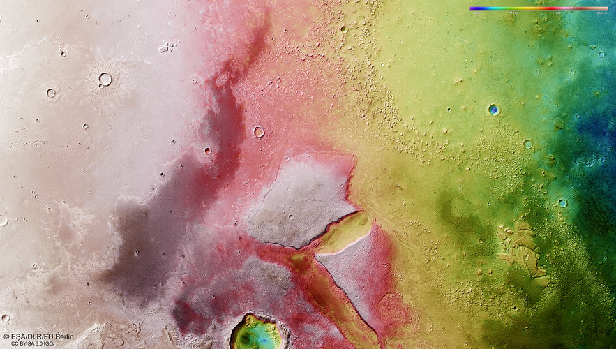 Cydonia Mensae topography