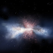 El viento de los agujeros negros puede detener la formación de estrellas