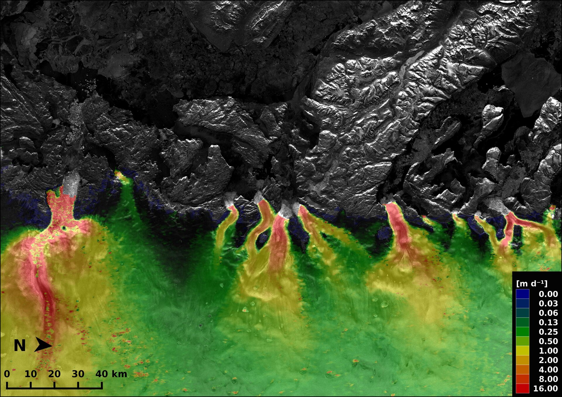 Greenland ice streams