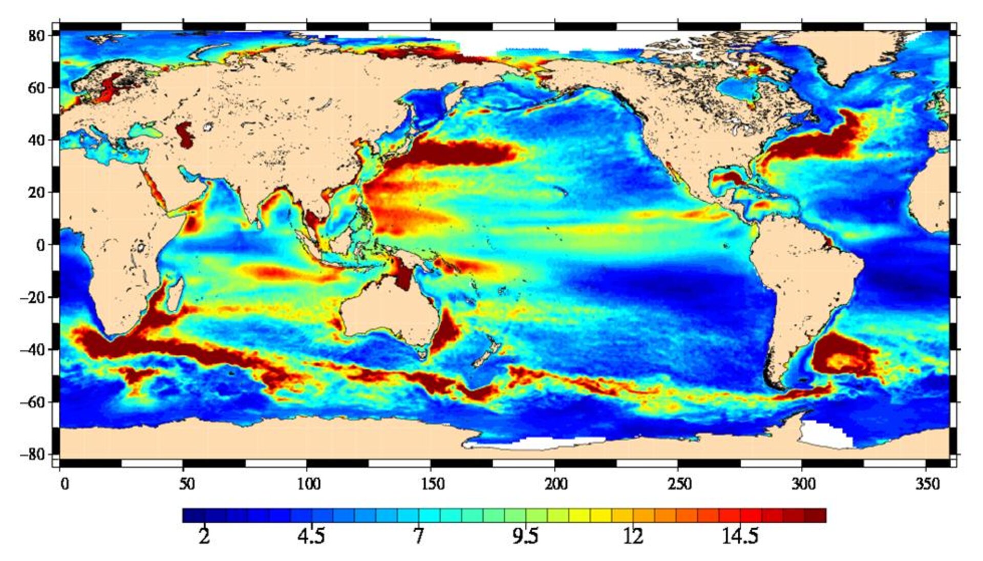 Sea-surface height (cm)