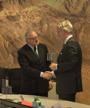 The King Philippe of Belgium visited the ESA establishment in Redu