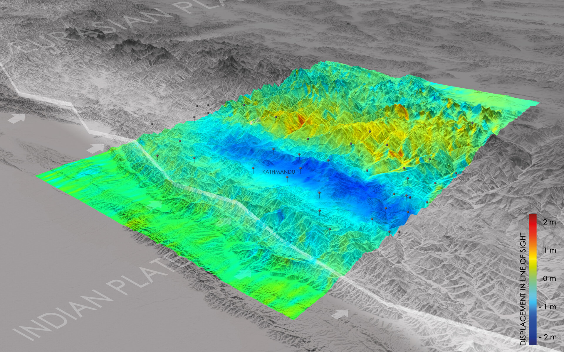 Nepal earthquake displacement