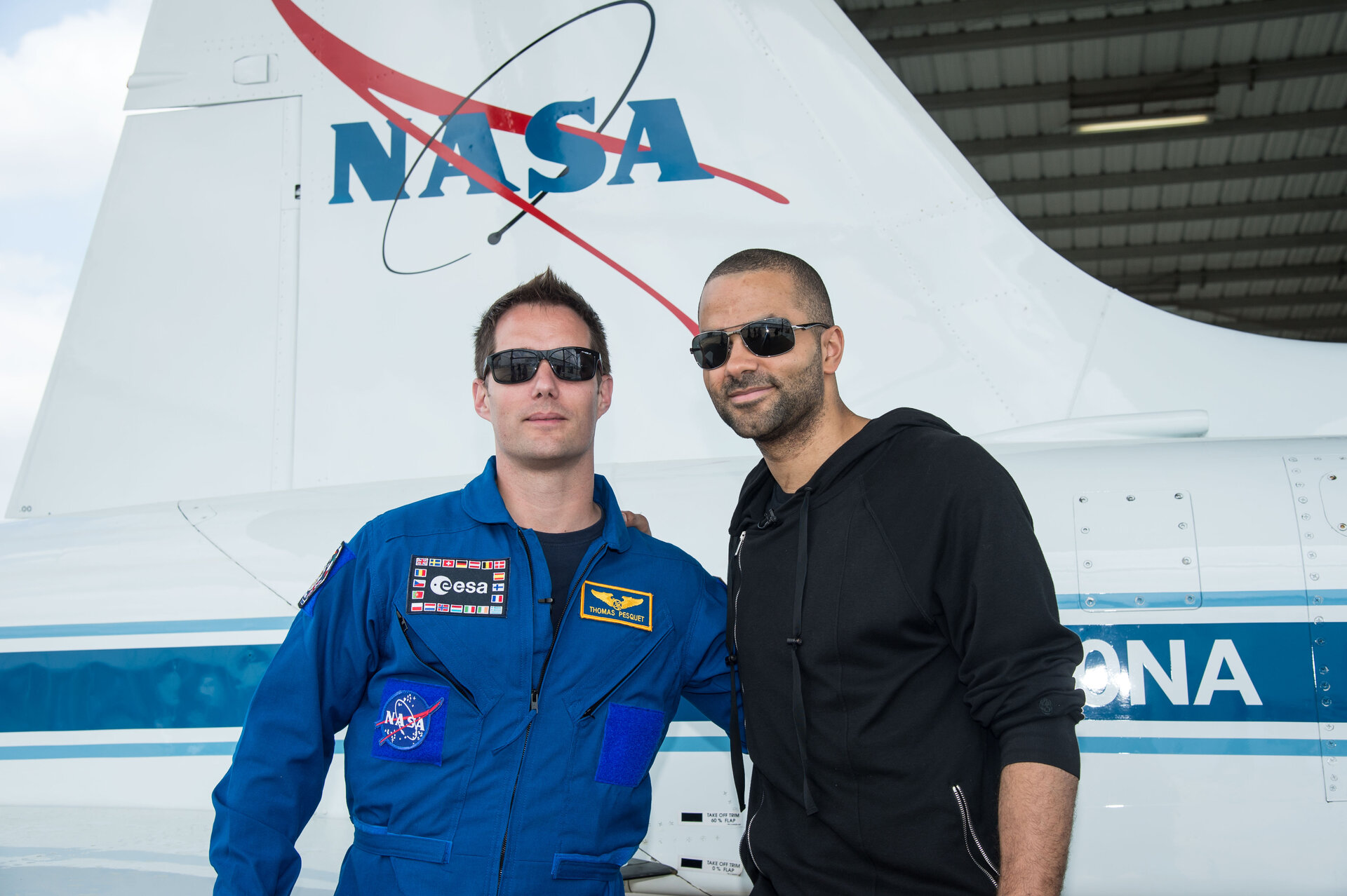 Thomas Pesquet with Tony Parker