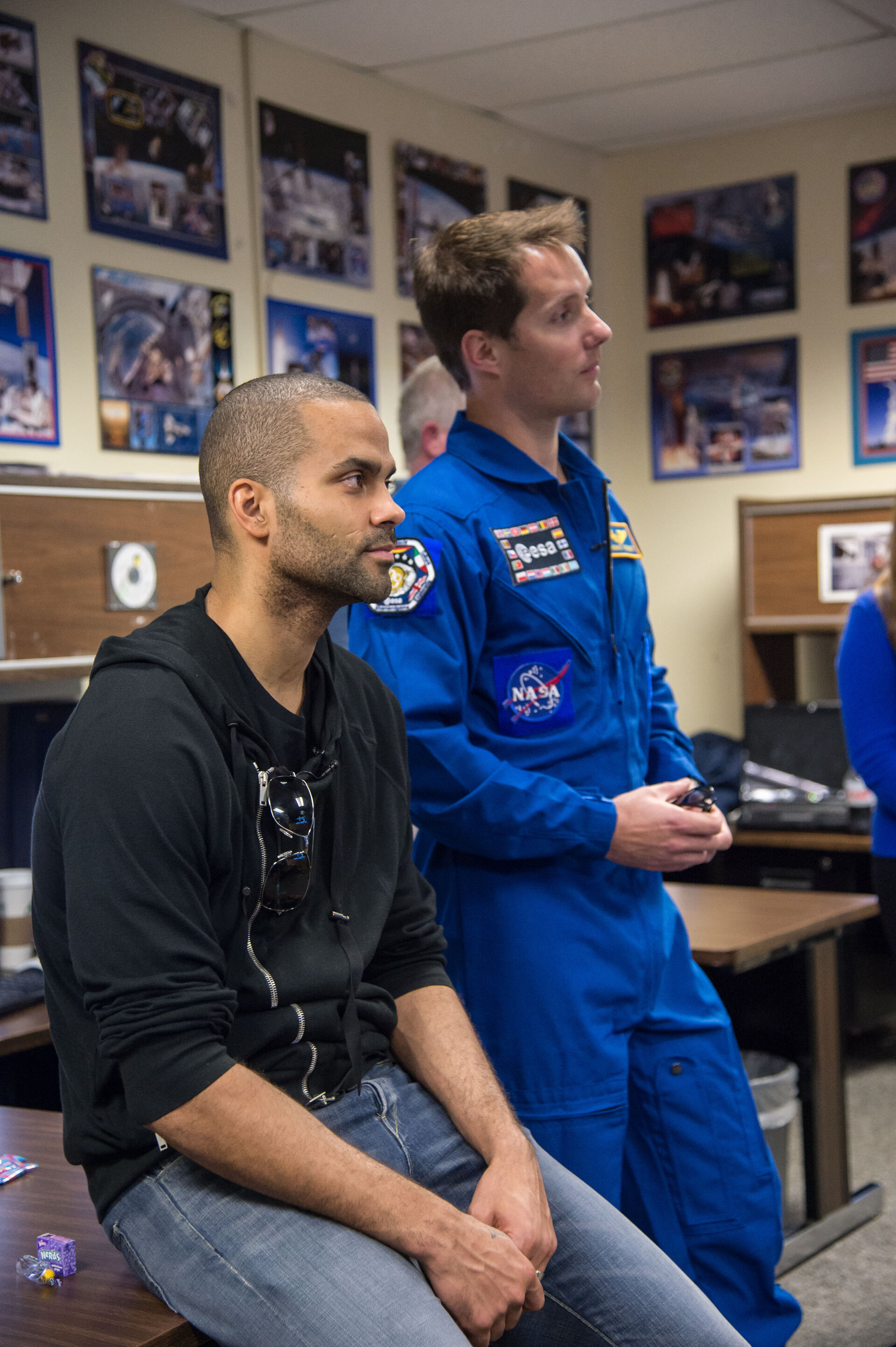 Thomas Pesquet with Tony Parker