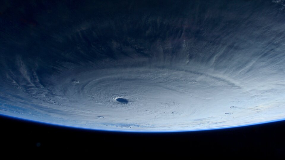 Typhoon seen from space