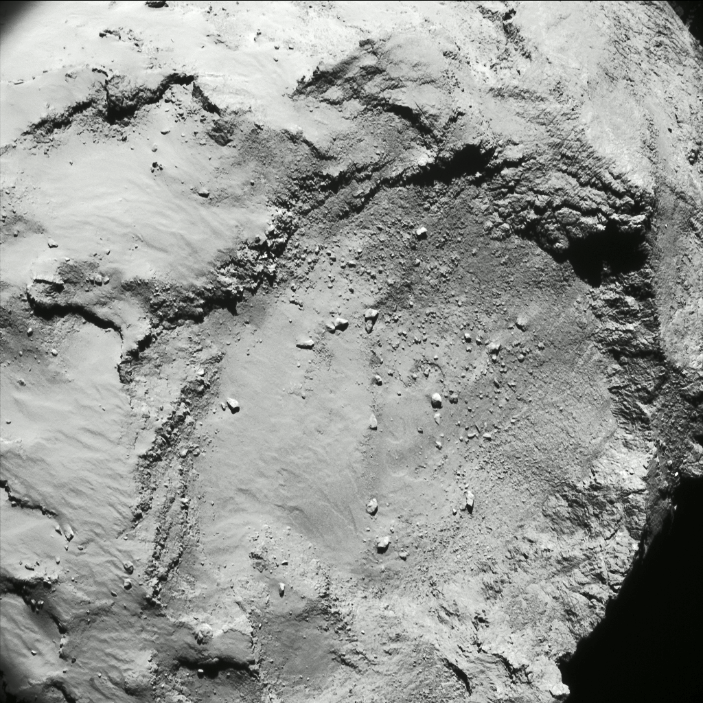 NavCam view during comet landing