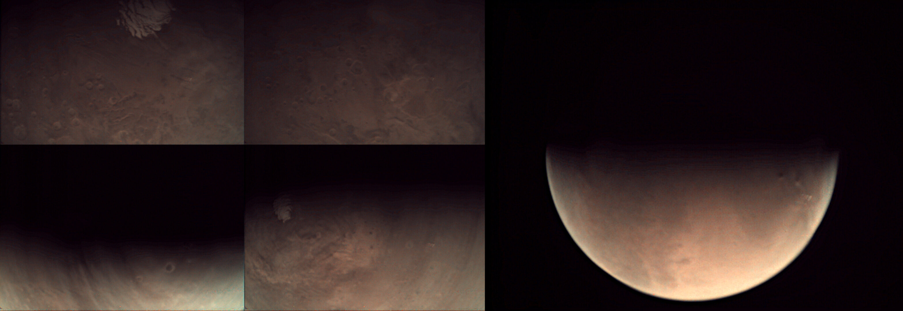 Κολάζ εικόνων που τραβήχτηκαν από τη VMC του Mars Express στις 25 Μαΐου 2015