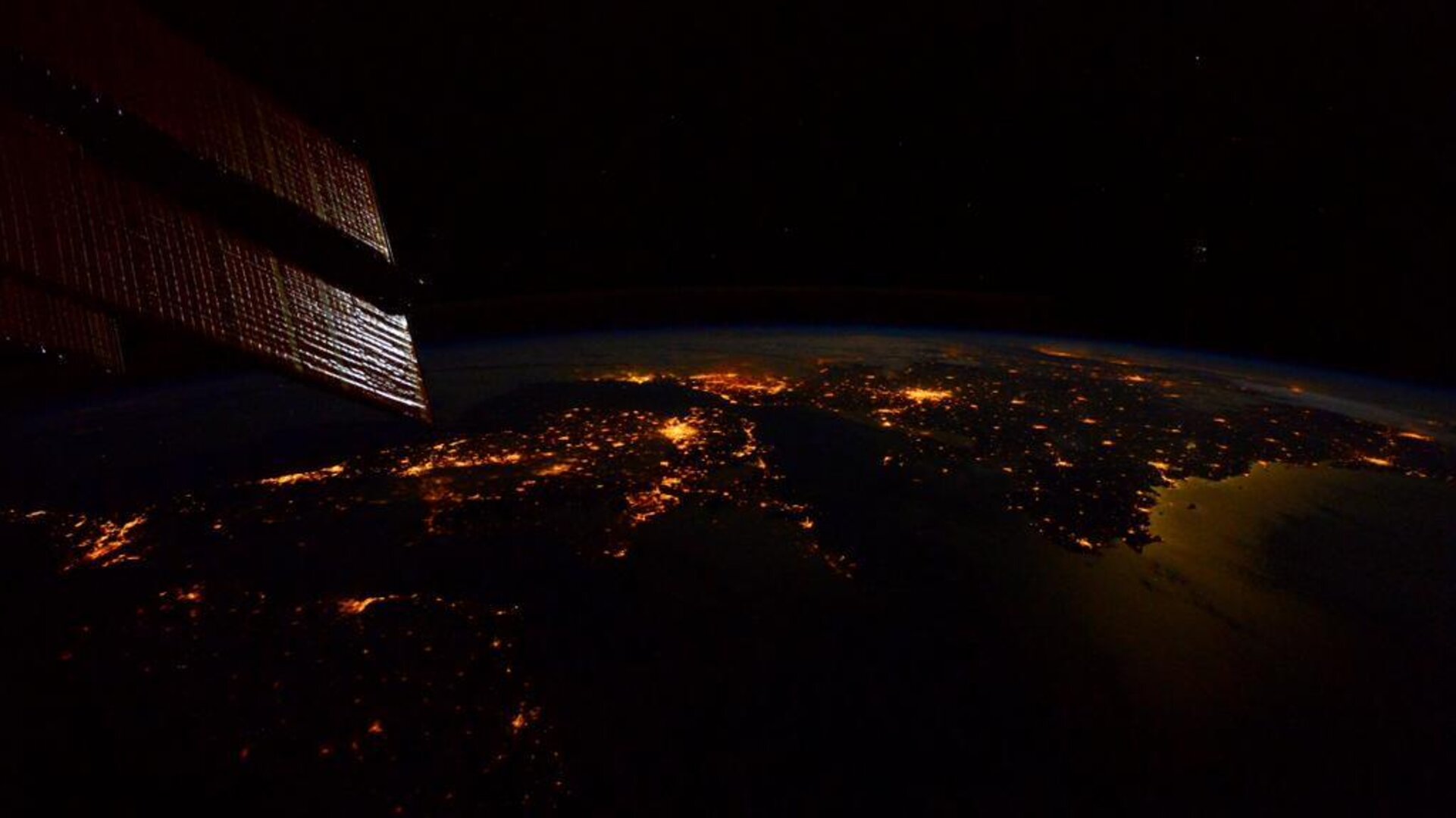 Côte ouest, France, vue depuis la Station spatiale internationale