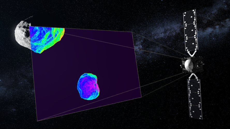 Infrared imaging of the impact crater