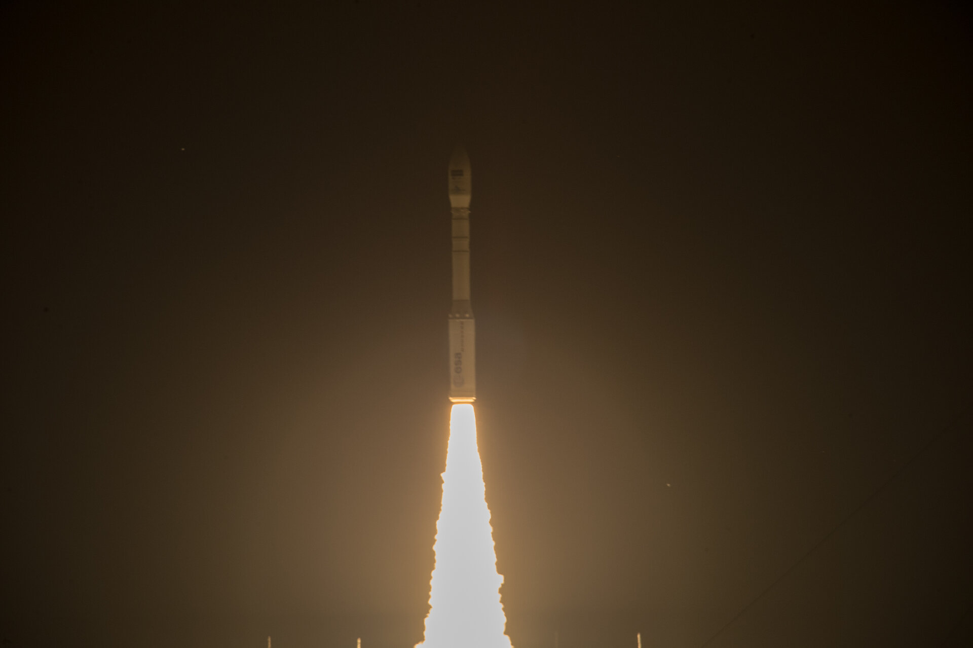 Liftoff of Vega VV05 carrying Sentinel-2A