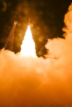 Liftoff of Vega VV05 carrying Sentinel-2A