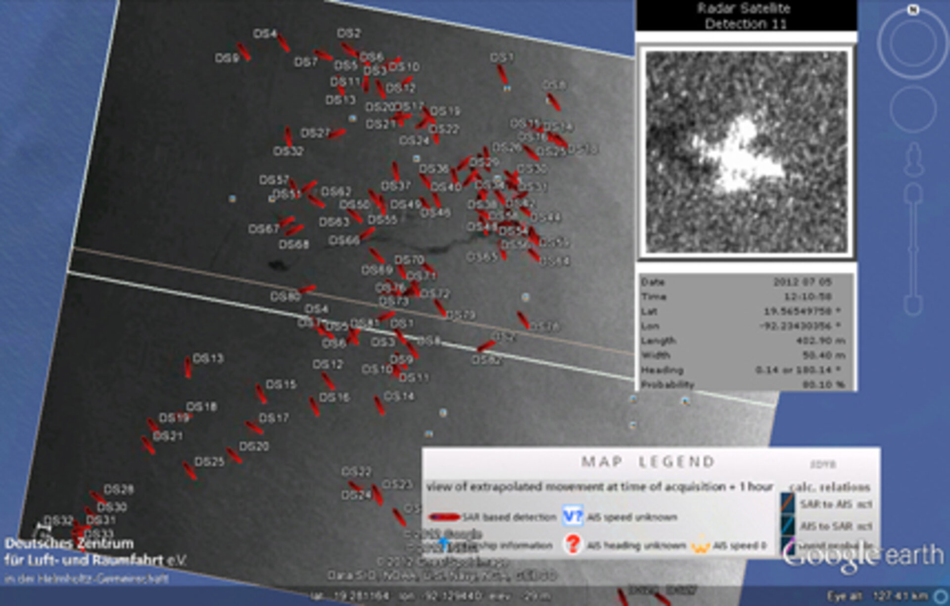 Tracking ships from space