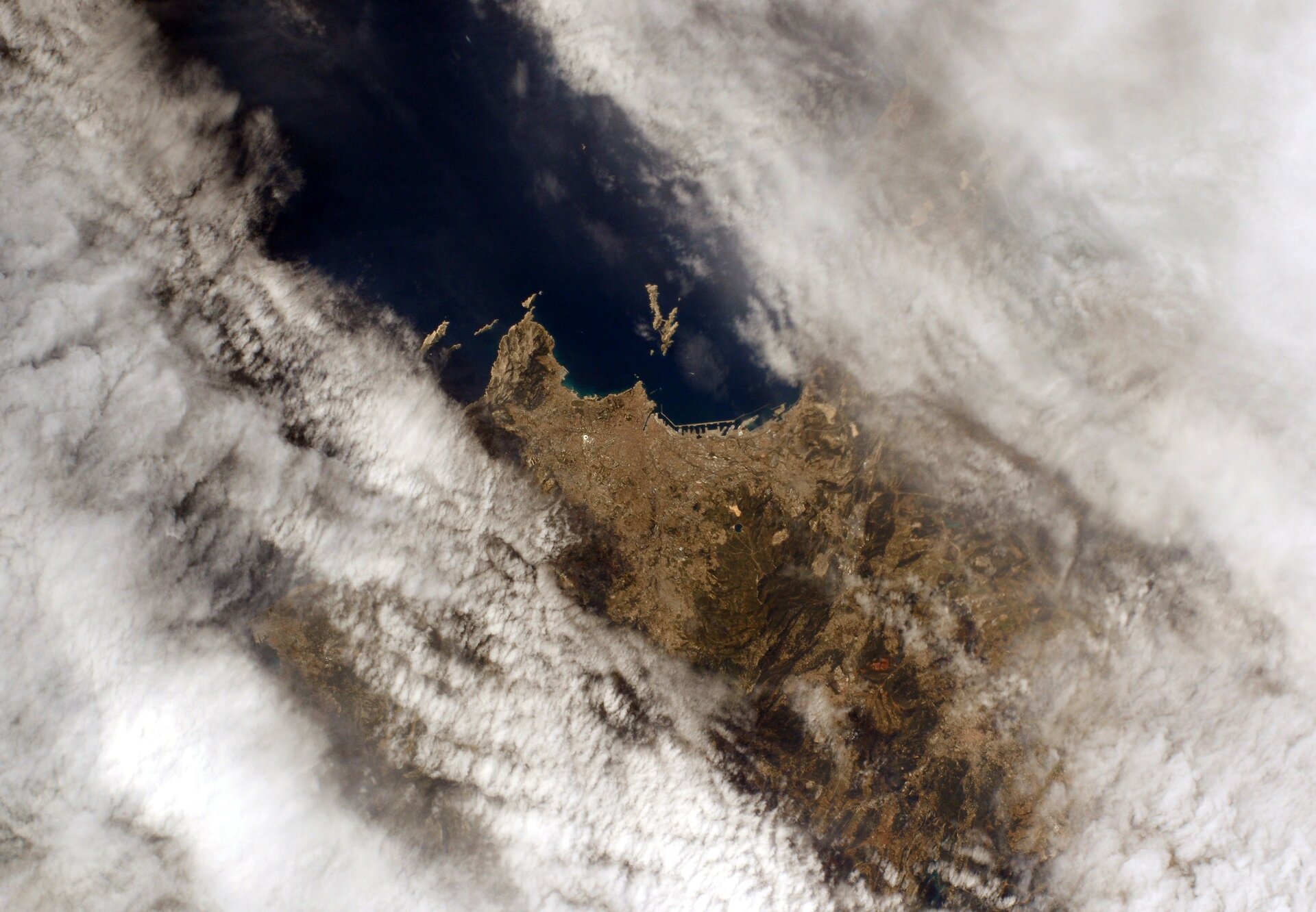 Marseille, France, vue depuis la Station spatiale