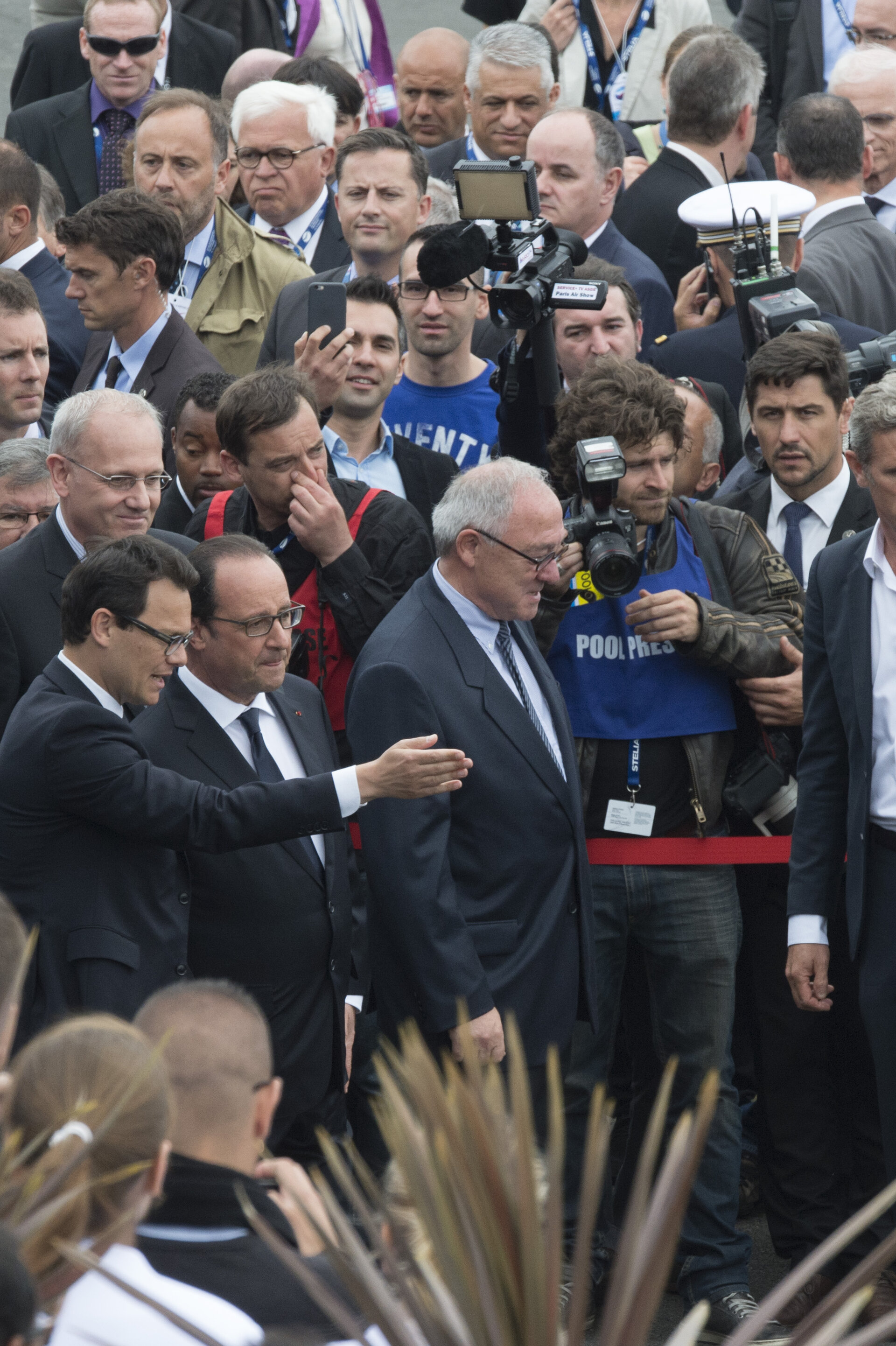 President François Hollande visits the Paris Air & Space Show
