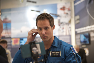 Thomas Pesquet at the ESA pavilion