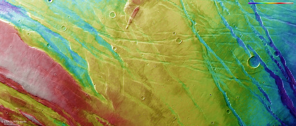 Ascuris Planum topography