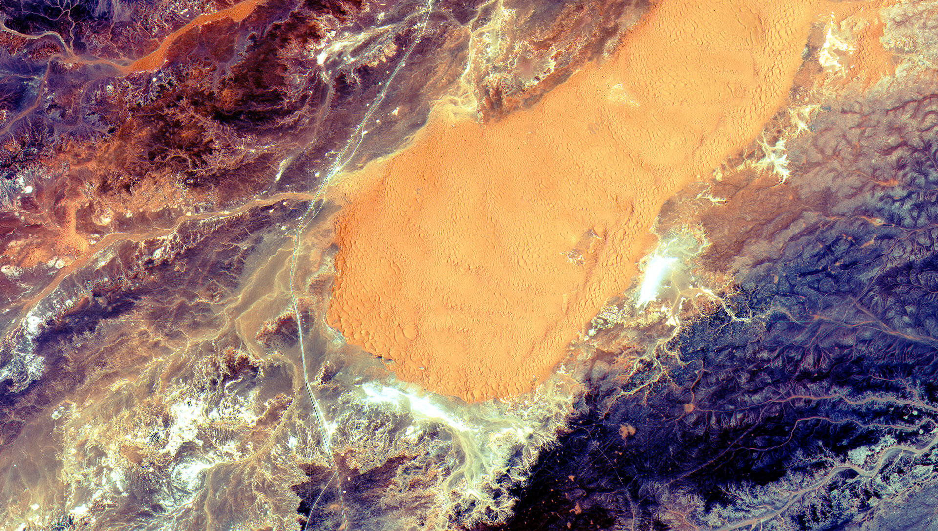 L'Algeria centrale in un'immagine dal satellite Sentinel-2A