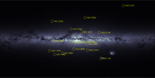 Kort over Gaia's stjernetælling