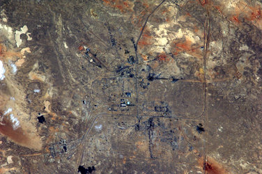 Baikonur seen from space